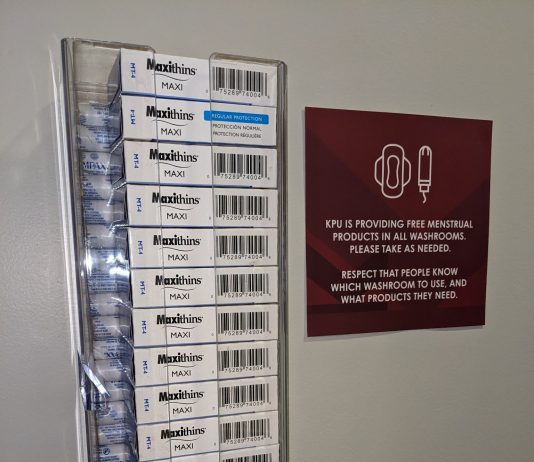 Free period products to be available in all KPU washrooms