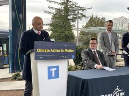 MP Parm Bains announces of 15 new electric buses added to Translink